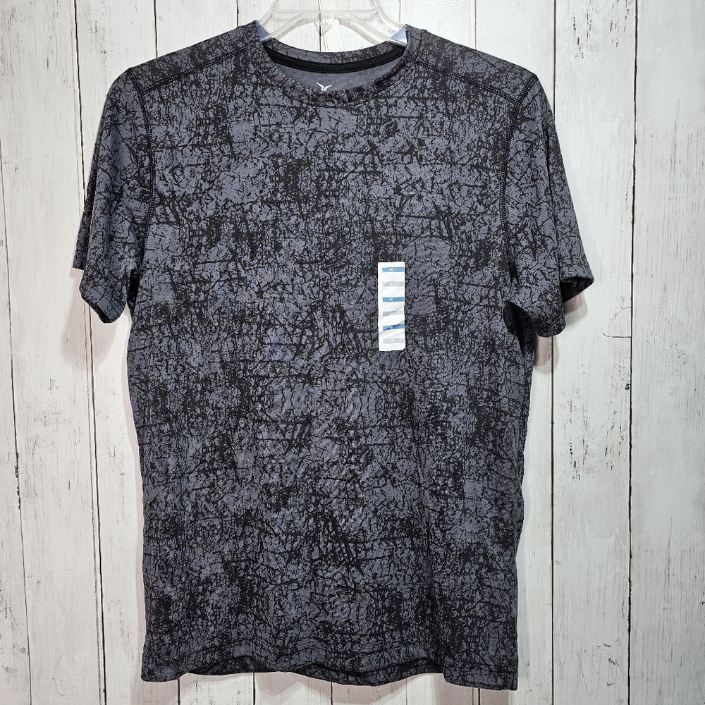 NWT Old Navy Men's Active Go-Dry Moisture Wicking S/S T-Shirt Gray Size Medium.